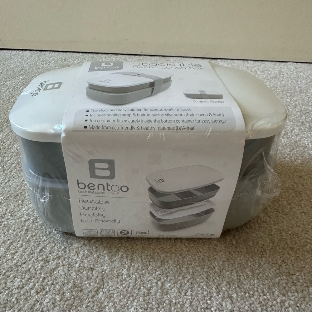 Bentgo Classic Lunch Box (2-Pack), Gray, New